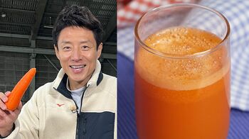 まるでフルーツ！甘～い雪人参ジュースに松岡修造が「初体験！」と大喜び