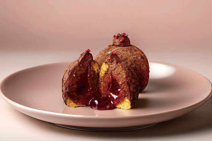 【UNI DONUTS】2月5日(木)発売！とろけるチョコと溢れるラズベリーが重なり合う、バレンタイン新作「ラズベリーショコラ」