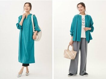 雨の日も、春の装いもこれ一着で。KEYUCA「すごナノ撥水」シリーズから “長く楽しめる”着回し力抜群のリネンライクワンピースやギャザーワイドパンツが新登場！