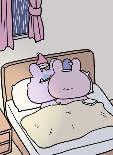 突然の雷にびっくり！怖くて震えるあねみみちゃんにあさみみちゃんは