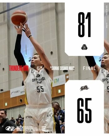 【群馬クレインサンダーズ：試合結果】4/5(日) vs 島根スサノオマジック りそなグループ B.LEAGUE 2025-26シーズン