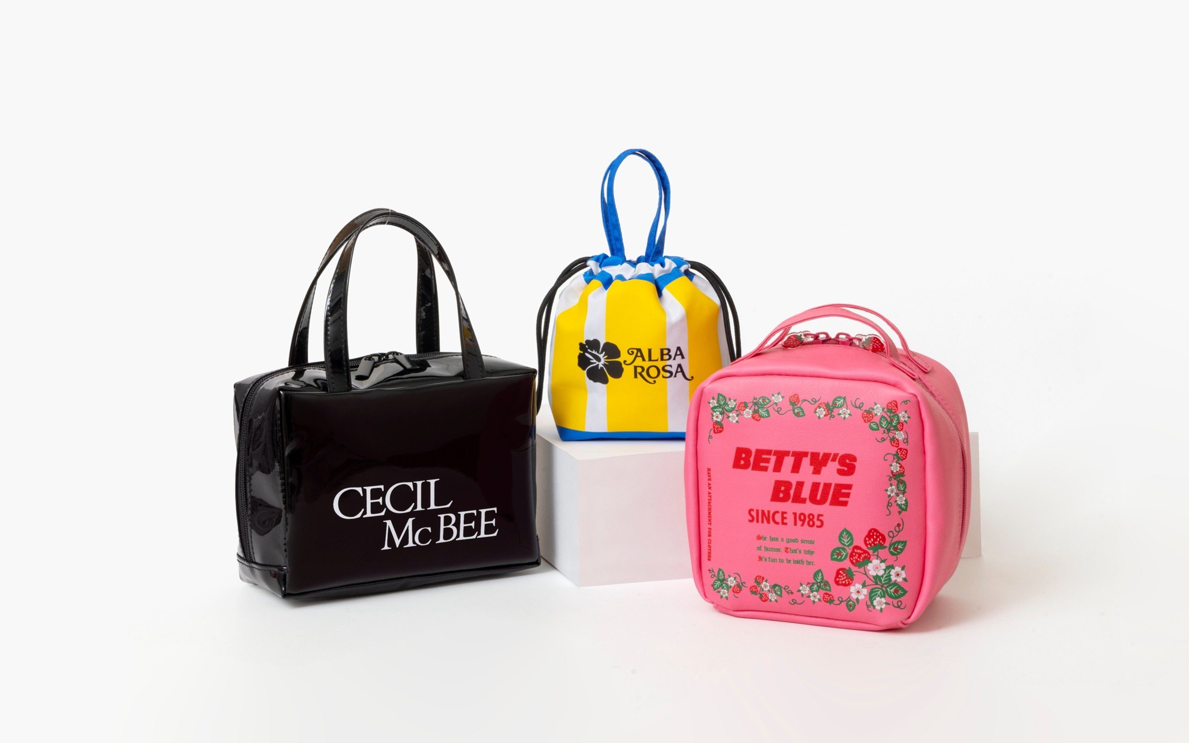 レア　美品　アルバローザ　ハイビスカス　ニット　麻　バッグ　ブラック　ピンク レア 美品 アルバローザ ハイビスカス ニット 麻 バッグ