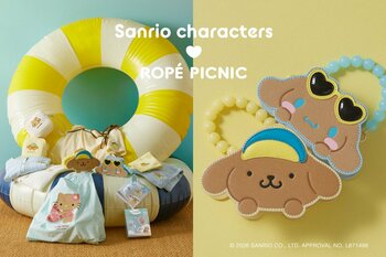 ROPE' PICNICから、フルーツのように⾊鮮やかな日焼け「サンリオキャラクターズ」との特別なコレクション第⼆弾が登場。