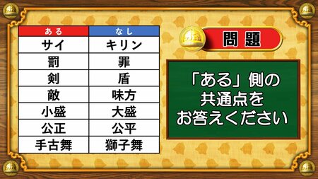 【おめざめ脳トレ】あるなしクイズ！「ある」側の共通点はなんでしょうか？【『クイズ！脳ベルSHOW』より】