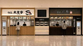 「イオン福岡東ショッピングセンター」第2弾リニューアル、博多三氣とうどん大文字が9月11日オープン