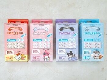 【サンリオキャラクターズ】急な発熱や寝苦しい夜に！シートにデザインが入った「ジェル冷えシート」