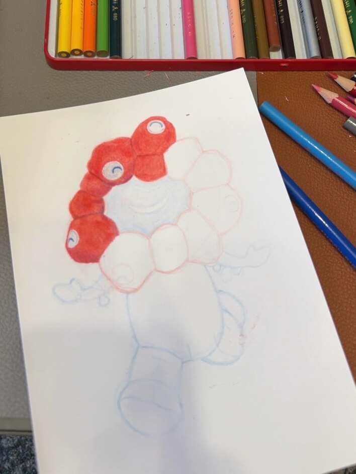 天才すぎ」INI・池﨑理人 “神レベル”なミャクミャクイラスト披露！陰影