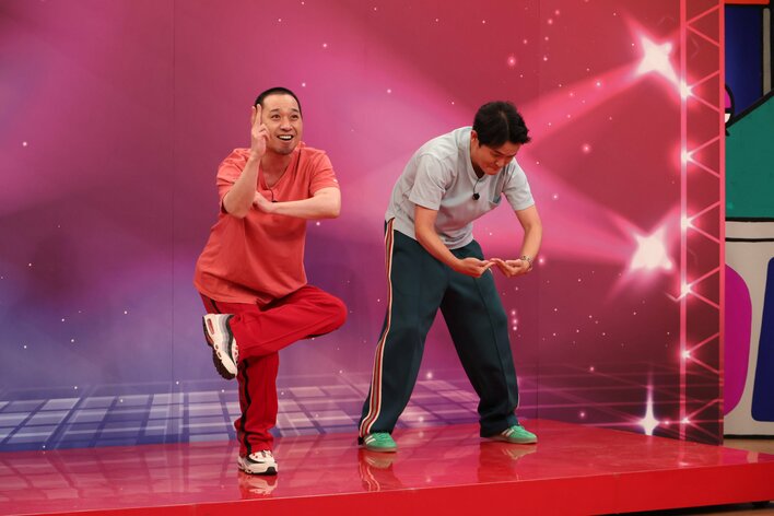 博多華丸・大吉＆千鳥がコンビで息のあったEXIT風ブチアゲ演技を披露も、山内健司は「“ポンポン”は普通のメンタルじゃ言えない」<br /><br />