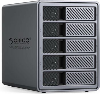🔹 ORICO、最大110TB対応の5ベイ3.5インチHDDケースを発表⚡ 230MB/s転送・150W電源内蔵・プラグアンドプレイ・静音ファン搭載