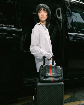 【GUCCI】ブランドアンバサダーのCOCONAがグッチのファッションショーに参加するためにミラノに到着