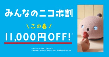 新しい春、新しい暮らしに”笑顔になるロボットNICOBO”を。感謝をこめた「みんなのニコボ割」スタート