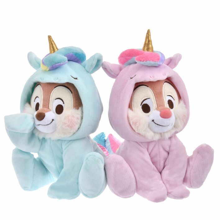 チップとデールがユニコーンパジャマ姿に！ぬいぐるみやポーチ
