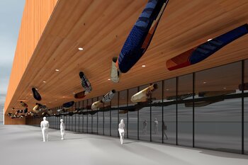 須藤玲子とアドリアン・ガルデールによる『3 月のこいのぼり』展 「無印良品 イオンモール橿原 」1 周年を記念して開催