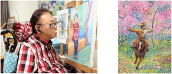 「絵画展 口と足で表現する世界の芸術家たち」を新千歳空港で開催（10/8～10/10）
