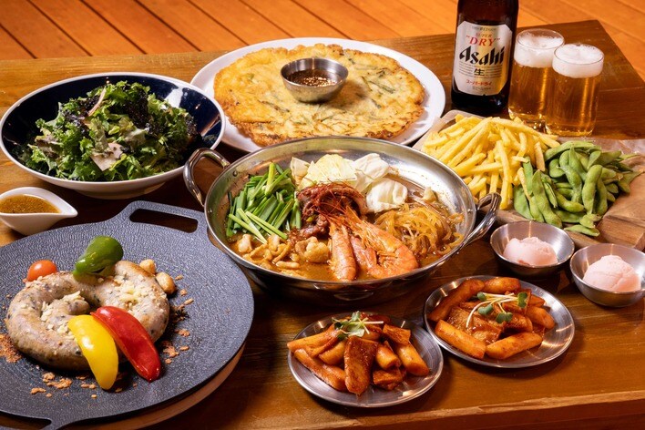 韓国グルメとおふろで温まる。おふろcafe ハレニワの湯におふろ・サウナ・食事で1日ゆったり過ごせる宴会プランが登場