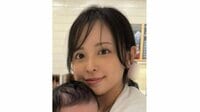 「娘ちゃん足長い」久慈暁子 生後3ヵ月長女とのお出かけ姿を公開！我が子いとおしそうに見つめる親子ツーショットに「あっという間に大きくなって」