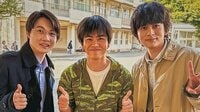 北村匠海＆神木隆之介に挟まれハイテンション！？注目俳優・黒崎煌代のニッコニコ笑顔に「かわいい」「楽しそうでとても良い」の声『サバ缶、宇宙へ行く』