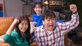 佐藤二朗 久間田琳加＆飯沼愛と“セ・パ交流戦”新CMで親子役に！野球ファンの父親役に喜び「中日のファンです」