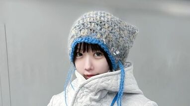 レフレム　ニット　名作　ボロ加工　あのちゃん 売って欲しい！」あのちゃん 手編みのニット帽＆ポーチを披露