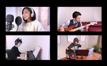 フジ山﨑夕貴アナらが演奏「Dynamite」動画　佐久間アナ“奇跡の美声”に「CD出して！」の声