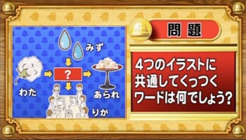 ＜『脳ベルSHOW』クイズ＞4つのイラストに共通してつく言葉はなんでしょう？