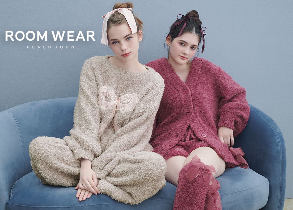 PEACH JOHN ROOM】リボンをモチーフにしたあったかルームウェアを揃え