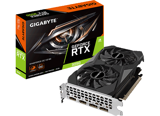 GIGABYTEから、NVIDIA GeForce RTX 3050 デュアルファン搭載