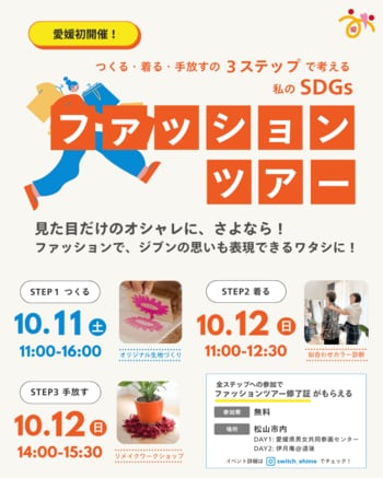 愛媛初！わたしにも地球にも嬉しいファッション体験型プログラム「ファッションツアー」10月11日(土)・12日(日) 開催