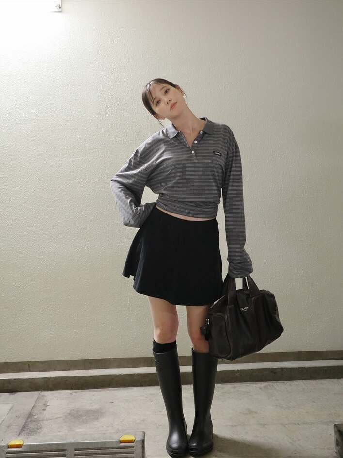 脚長っ！！」本田翼 ミニ丈ボトムス×ロングブーツの私服コーデ披露