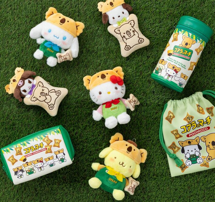 シナモロール、ハローキティが「コアラのマーチ」に大変身