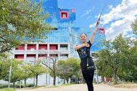 カンテレ新人・柏原怜奈アナウンサーが『シルク・ドゥ・ソレイユ』オーディションに挑戦！バトントワリング世界2位の経歴を生かし「毎日練習」