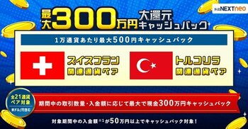 「取引数量・入金額に応じて最大300万円！大還元キャッシュバックキャンペーン」実施！