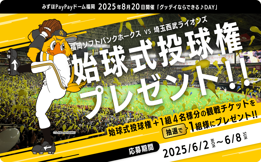 みずほPayPayドーム（福岡）にてソフトバンク／西武の観戦
