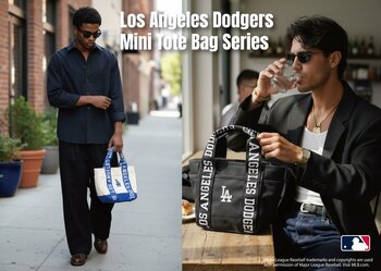 E-COMEGROUPより、人気球団の「ロサンゼルス・ドジャース」公式ロゴを冠した新作ミニトートバッグがリリース！