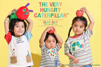 子供服ブランド「SLAP SLIP（スラップ スリップ）」より、人気絵本『はらぺこあおむし』とのコラボレーションアイテムが新登場！