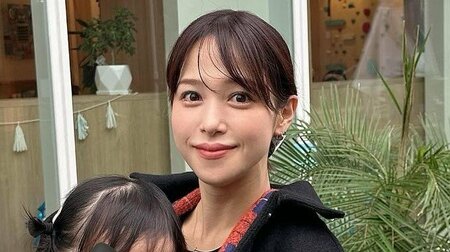 「大きくなりましたね」鷲見玲奈 1歳長女と一緒に仕事現場へ！抱っこひもを使い愛おしそうに我が子を見つめるママの姿に「子育て応援してます」