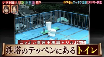 高さ30mもある鉄塔の上にポツン…開放感満点のトイレの正体とは！？