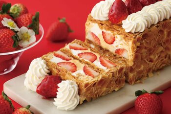 【キハチ 青山本店】苺が美味しい季節だけ！キハチを代表する「ナポレオンパイ」と旬の苺ふんだんに盛り込んだアフタヌーンティーが「いちごさん」を主役に新登場