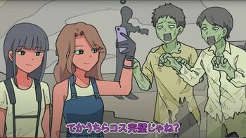 ゾンビを前にこんなことできる！？『私立パラの丸高校』　最新話「ゾンビパニック余裕で生き抜くギャル」