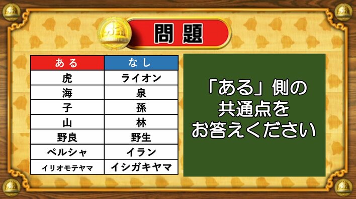 【おめざめ脳トレ】あるなしクイズ！「ある」側の共通点はなんでしょうか？【『クイズ！脳ベルSHOW』より】