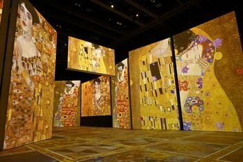 SNS映え必至！キラキラ輝く黄金世界に没入!? “光・色・音・香り”で感じる新たなアートを体験取材！【クリムト・アライブ 東京展】