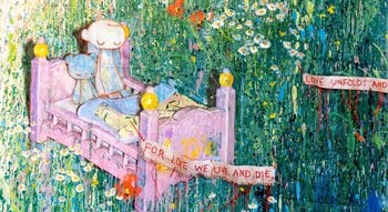 タカハシマホ新作個展「おきても（そばに）いてね」：幼少期の記憶と自然の循環を描く、玩具のベッドをモチーフにした最新シリーズ　GALLERY ROOM・A（浅草）にて10月17日から開催