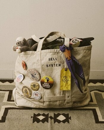 JOHNBULL監修の新トートバッグシリーズ、BELL SYSTEM（ベル システム）1950年代の電話会社の工事作業員のオーセンティックなツールバッグがモチーフに