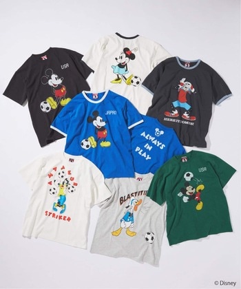 JOURNAL STANDARDより、サッカーをテーマにしたミッキーマウスたちのプリントTシャツが登場