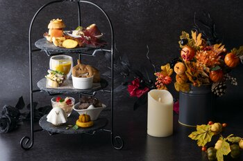 二子玉川の上空130メートルで過ごす大人のティータイム。秋の深まりとハロウィンを感じる期間限定アフタヌーンティーを販売！10月は遊び心あふれるハロウィン仕様で登場