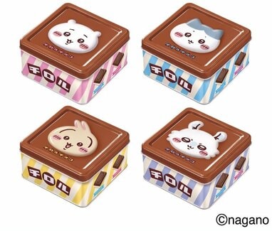 チロルチョコ×ちいかわ】ぷっくり立体感がかわいすぎるオリジナル缶と