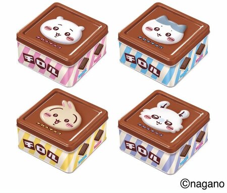 【チロルチョコ×ちいかわ】ぷっくり立体感がかわいすぎるオリジナル缶と全20種のパッケージの新商品が発売！