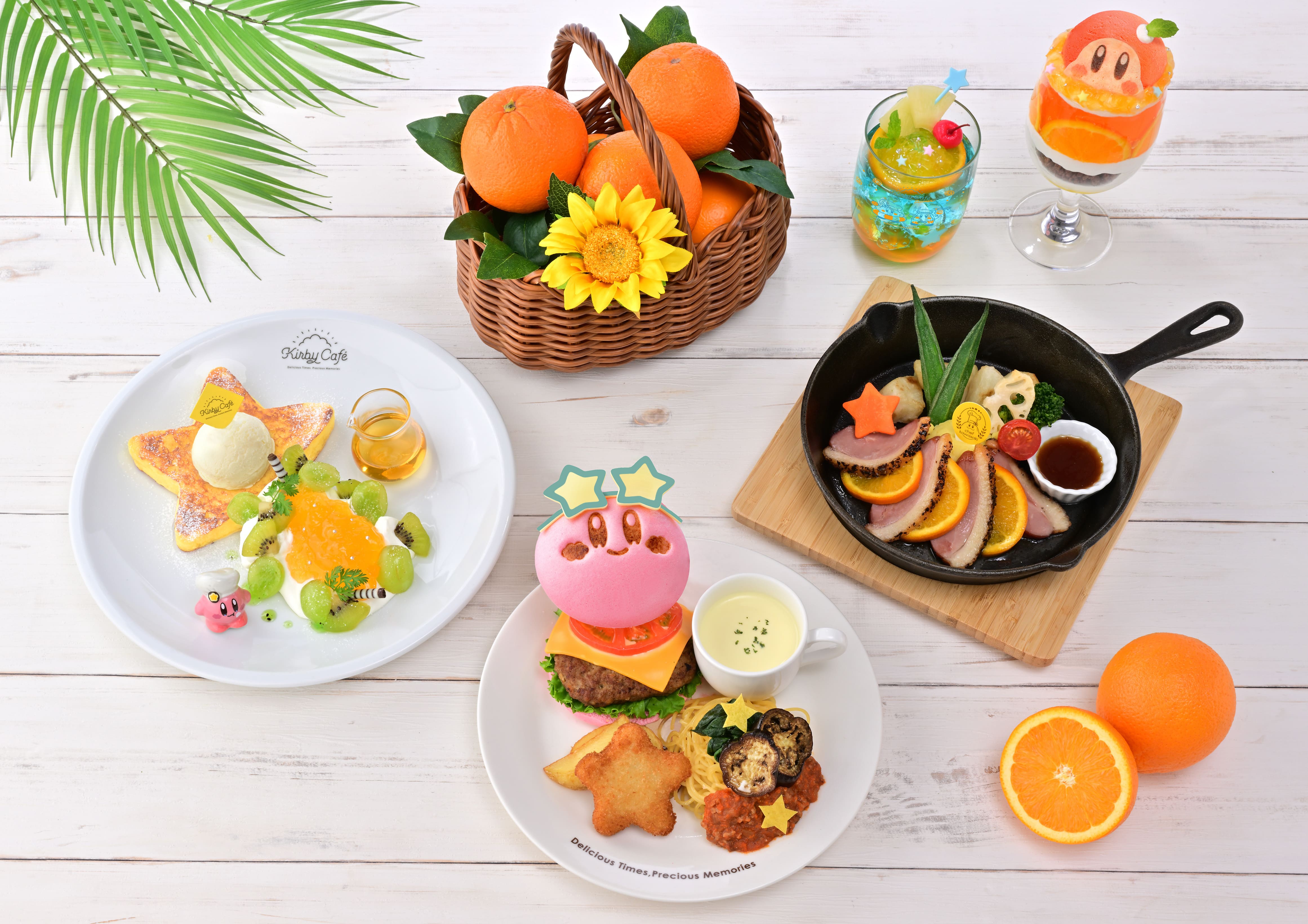 カービィカフェに夏限定メニュー登場！まんまる顔のバーガーやオレンジ