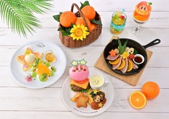 カービィカフェに夏限定メニュー登場！まんまる顔のバーガーやオレンジたっぷりパフェがSNS映え間違いなし！オリジナルグッズも