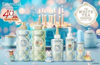 モデルの希空もCMに登場！シルバニア×エッセンシャルがコラボ ホワイトティーのかわいい限定デザインボトルでリラックス気分に